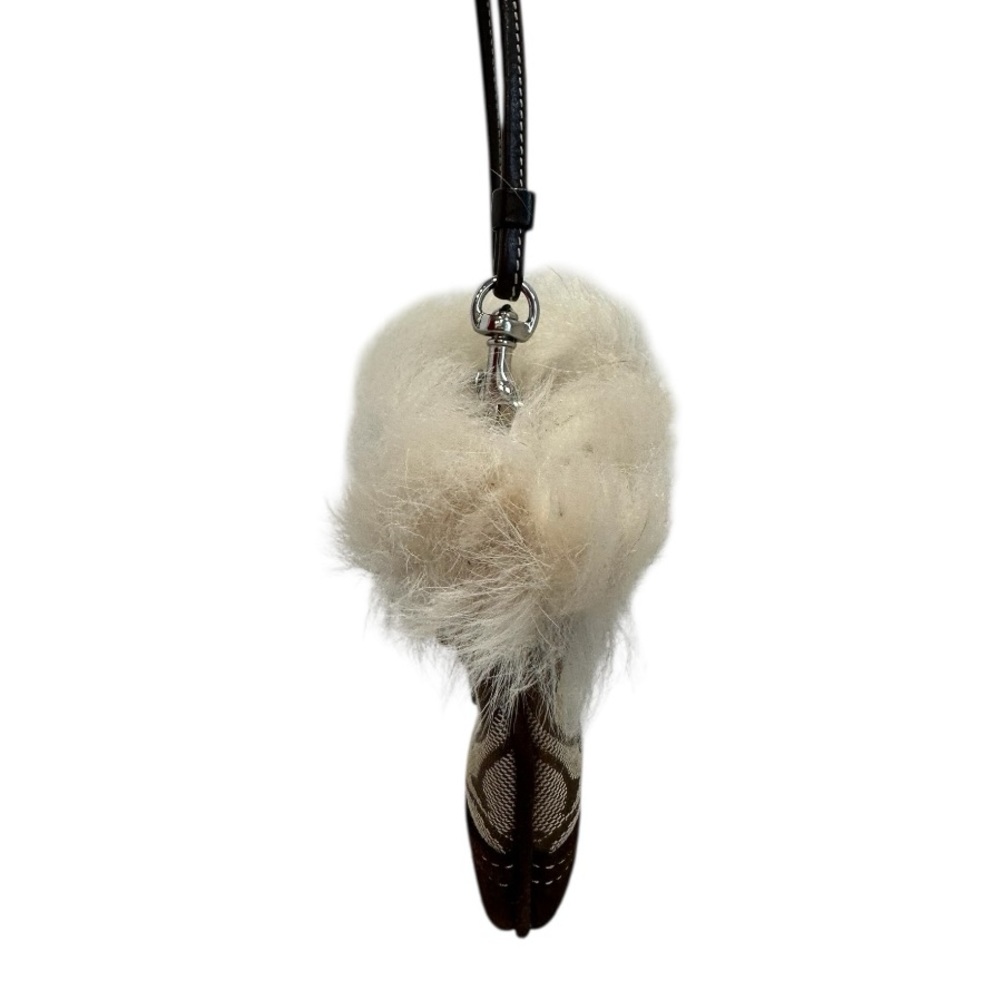 Coach Vintage Signature Suede & Shearling Wristlet Y2K Rare $148 NWT - Picture 6 of 11